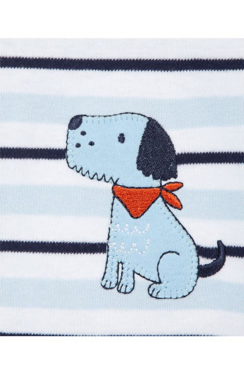 Little Me Puppies Assorted 2-pack Cotton Rompers In Blue
