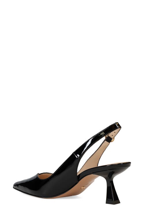 Pelle Moda Janah Slingback Pointed Toe Pump In Black Patent