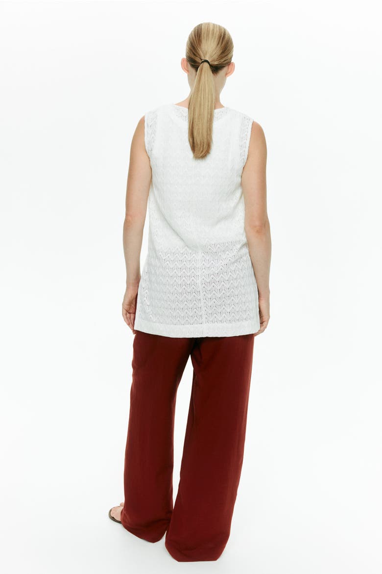 Mama Linen-blend Drawstring Trousers, Alternate, color, Dark red