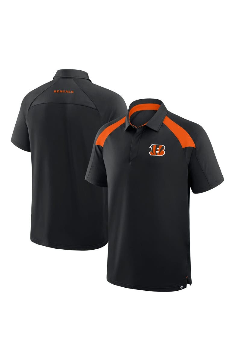 FANATICS Men's Fanatics Black Cincinnati Bengals Back Around Raglan Polo, Main, color, Black