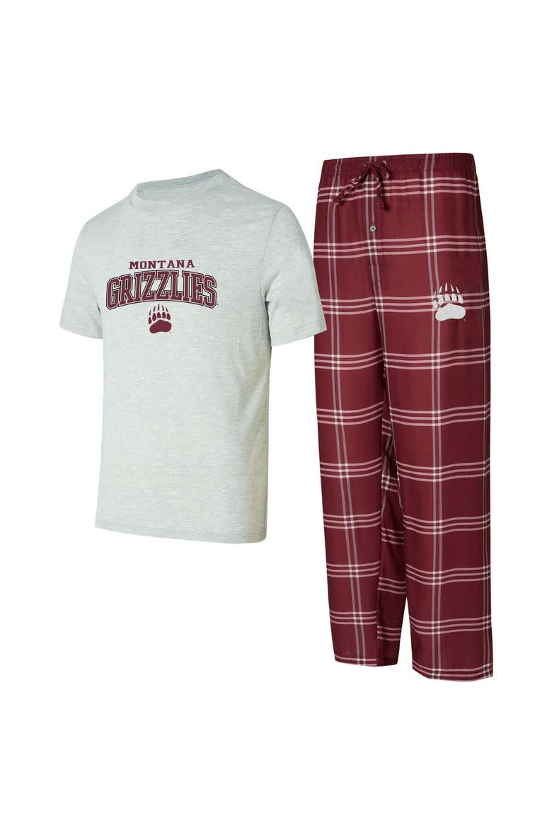 Men's Concepts Sport Montana Grizzlies T-Shirt & Pants Sleep Set, Main, color, Maroon