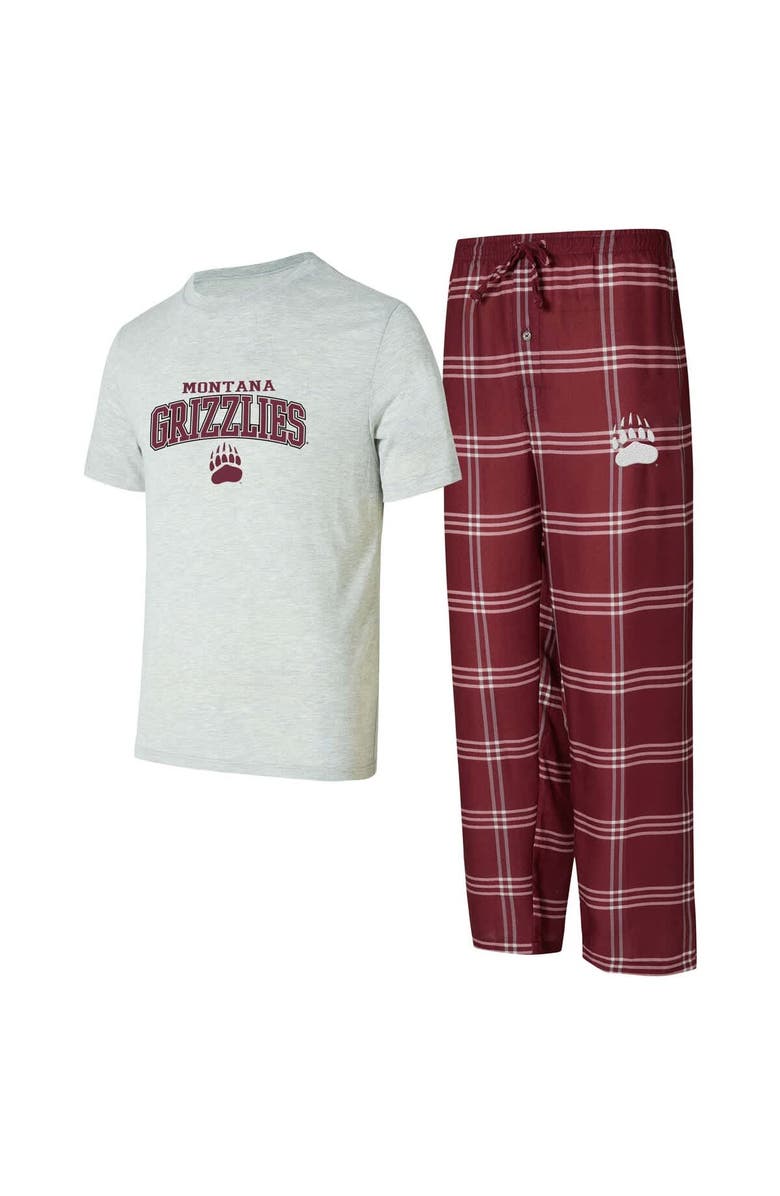 CONCEPTS SPORT Men's Concepts Sport Montana Grizzlies T-Shirt & Pants Sleep Set, Main, color, Maroon