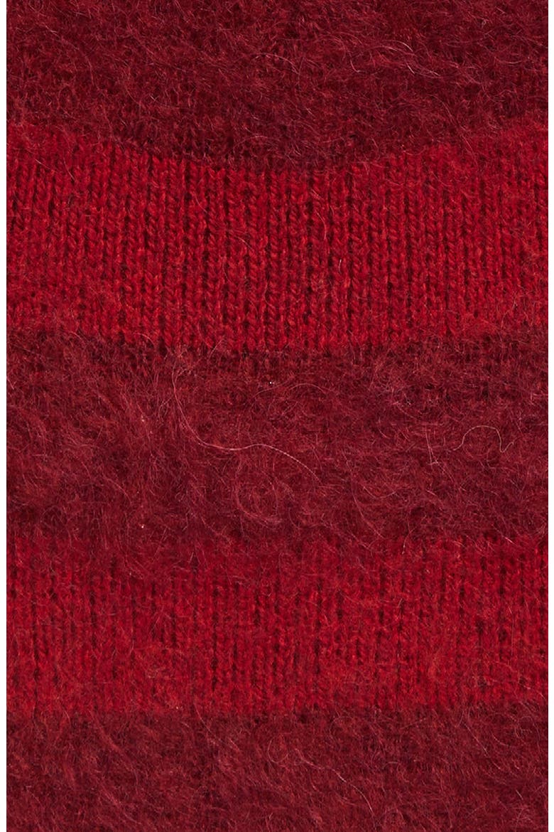 Gas Stripe Mohair & Wool Blend Beanie, Alternate, color, RED STRIPE