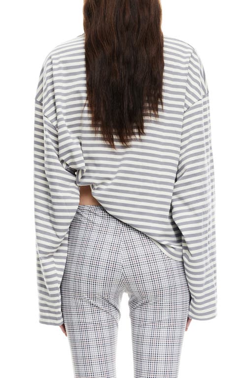 Lioness Bloom Stripe Top In Gray
