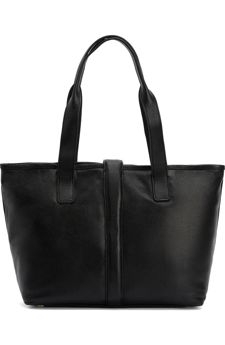 Barbour Alder Leather Tote Bag, Alternate, color, Black