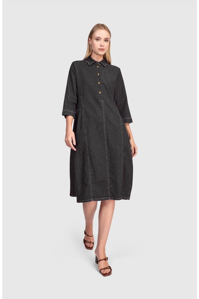Harper Shirtdress, Alternate, color, Jet Denim