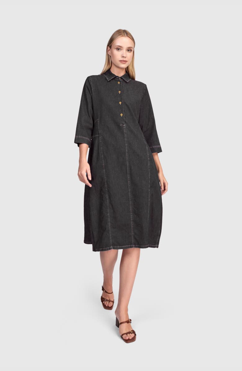 Alembika Harper Shirtdress, Alternate, color, Jet Denim