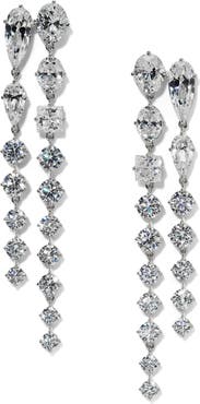 Nadri Lucia Cubic Zirconia Double Linear Drop Earrings