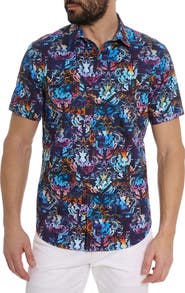 Robert Graham Wallpaper Print Short Sleeve Shirt