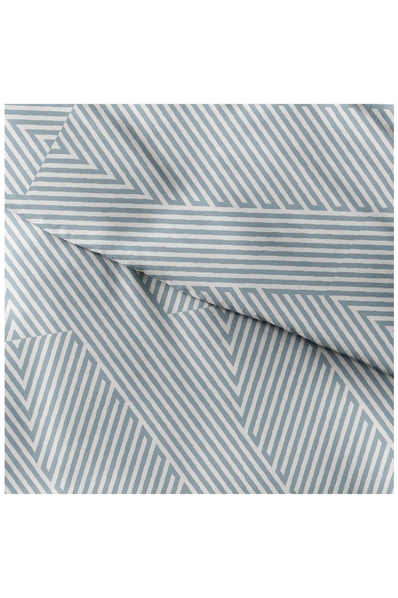 HOME SPUN Premium Ultra Soft Modern Diagonal 3-Piece Duvet Cover Set, Main, color, LIGHT BLUE