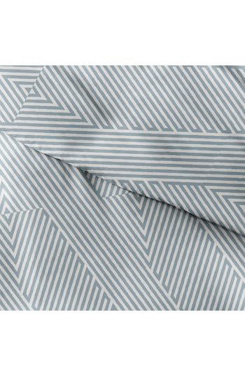 Homespun Home Spun Premium Ultra Soft Modern Diagonal 3-piece Duvet Cover Set In Blue
