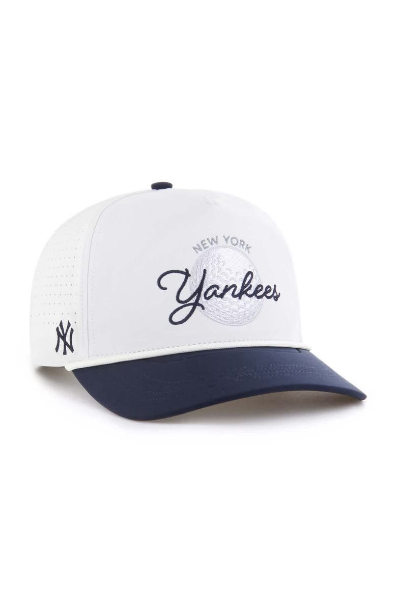 '47 Men's '47 White/Navy New York Yankees Gimmie Golf Hitch Rope Adjustable Hat, Main, color, 