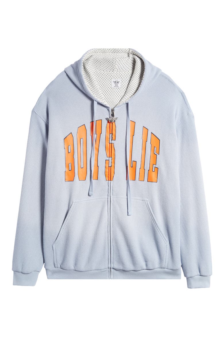 Fool Me Once Harley Front Zip Hoodie, Alternate, color, BLUE