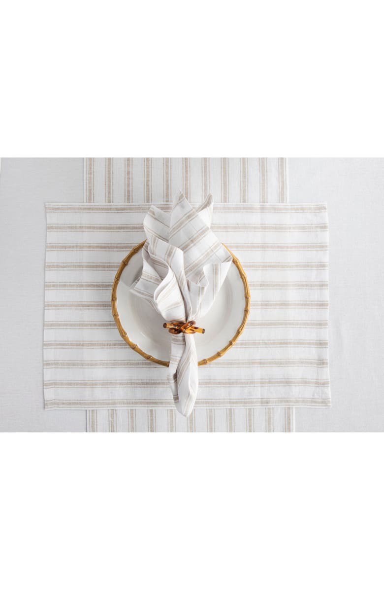 Solino Home Linen Placemats - Capri Ticking Stripe, 14" x 19", Alternate, color, 