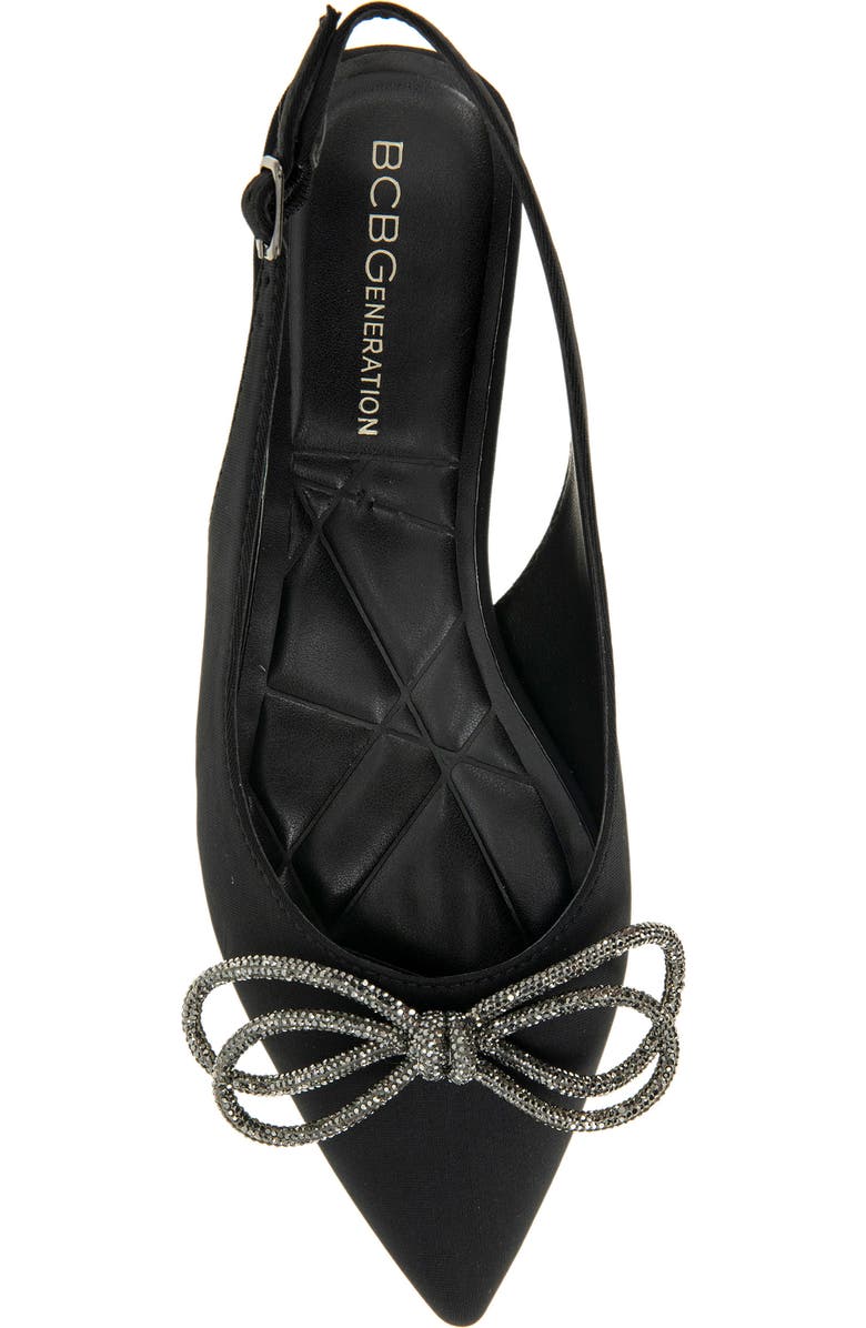 BCBGeneration Kristin Pointed Toe Slingback Mule, Alternate, color, Black Neoprene
