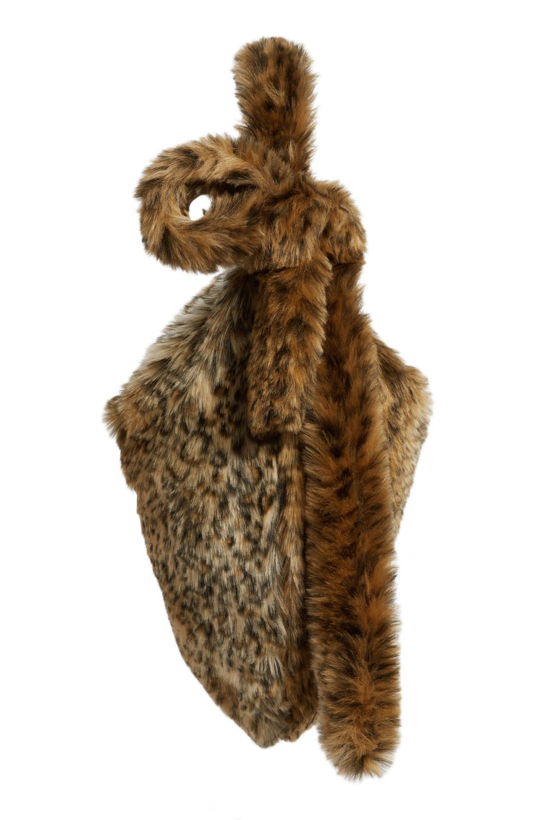 Simone Rocha Leopard Spot Faux Fur Tote Bag, Alternate, color, 