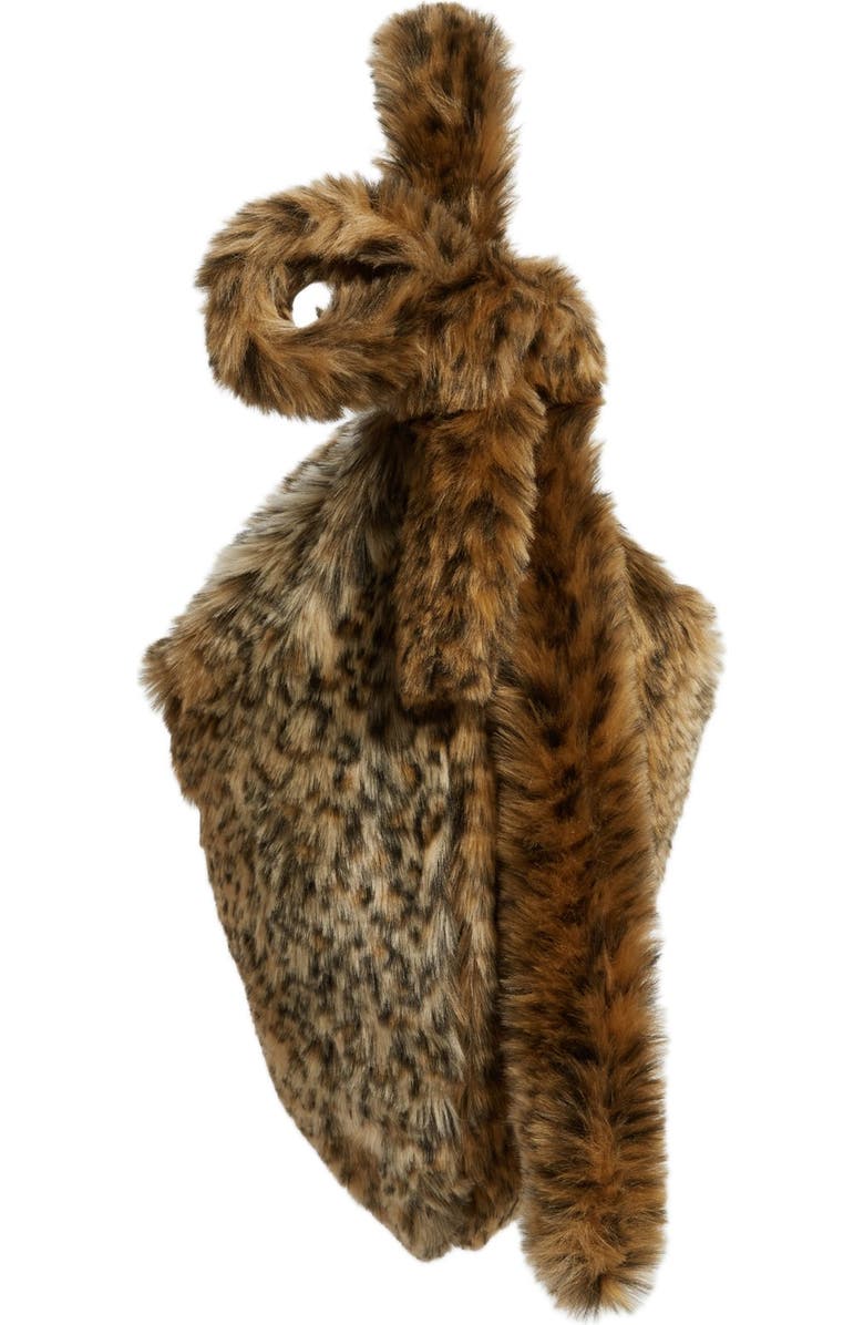 Simone Rocha Leopard Spot Faux Fur Tote Bag, Alternate, color,