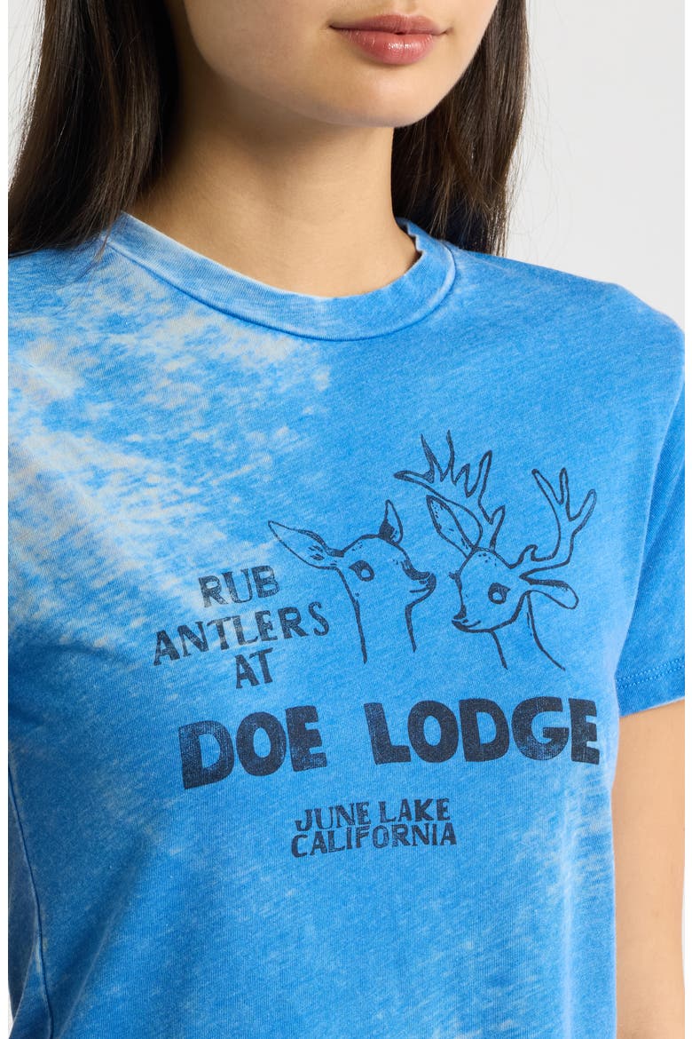 Doe Lodge Graphic Burnout Tee, Alternate, color, AZURE BLUE