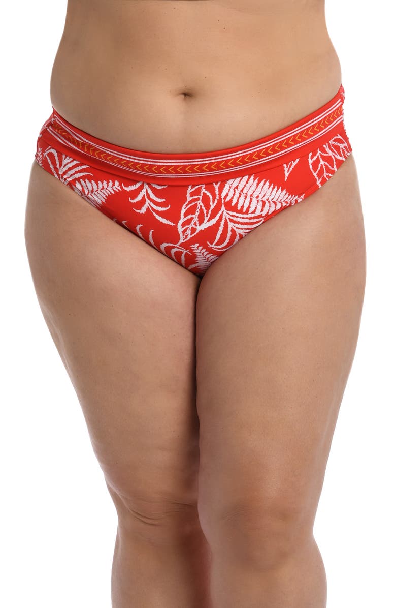 La Blanca Tapestry Shirred Banded Hipster Bikini Bottoms, Main, color, 