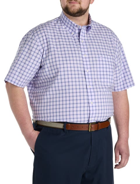 Big & Tall  Check-Patterned Friday Oxford Sport Shirt