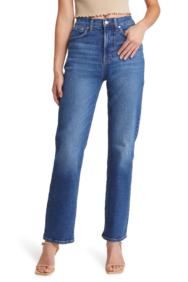 The '90s Straight Leg Jeans, Main, color, BARLOW WASH