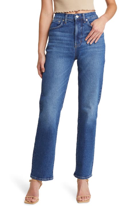 Women s High Rise Straight Leg Jeans Nordstrom