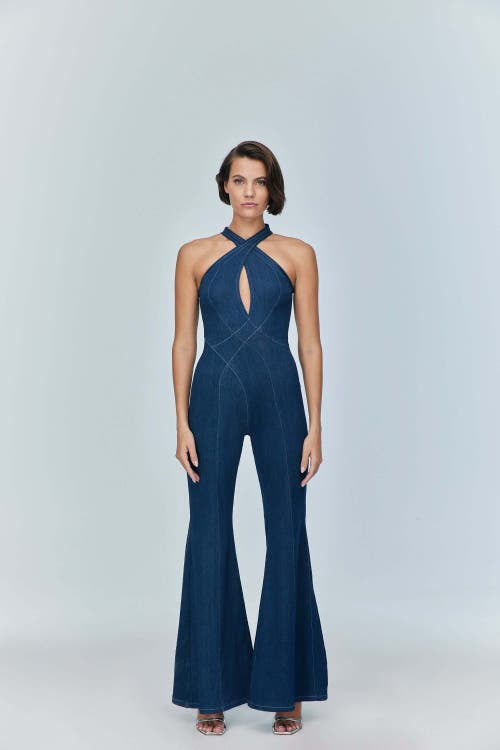 Jendue Us Sosa Maxi Denim Jumpsuit In Blue