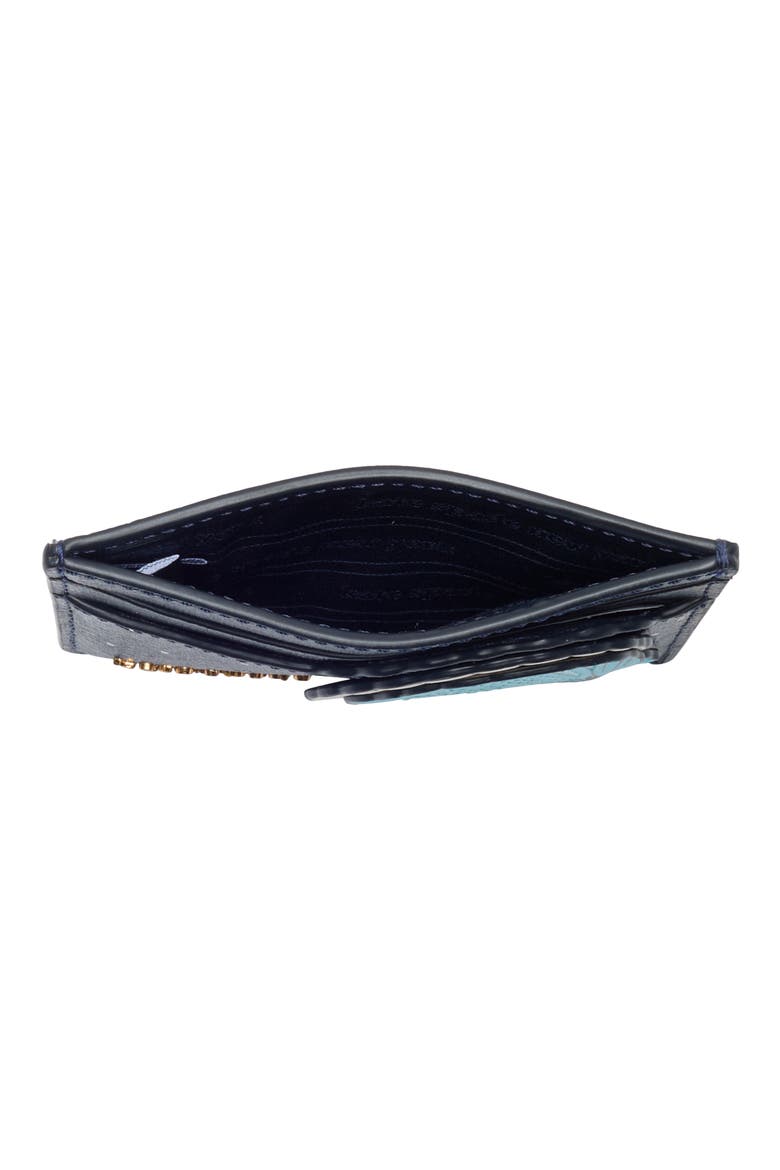 what the shell embellished saffiano card case, Alternate, color, BLAZER BLUE MULTI