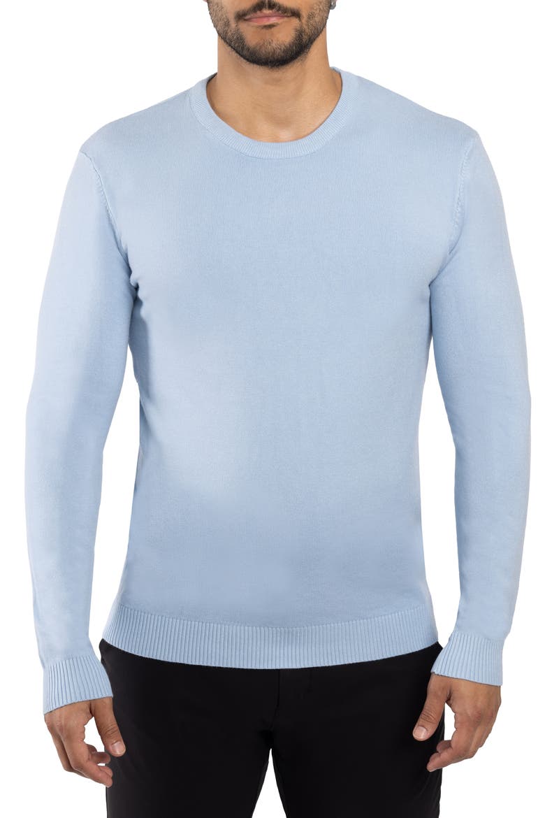 Crewneck Knit Sweater, Main, color, POWDER BLUE