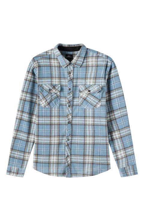 Kids' Glacier Plaid Superfleece Snap-Up Shirt (Big Kid)