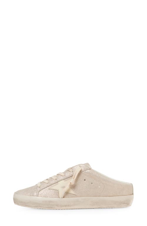 Shop Golden Goose Super-star Sabot Mule Sneaker In Platinum/cream