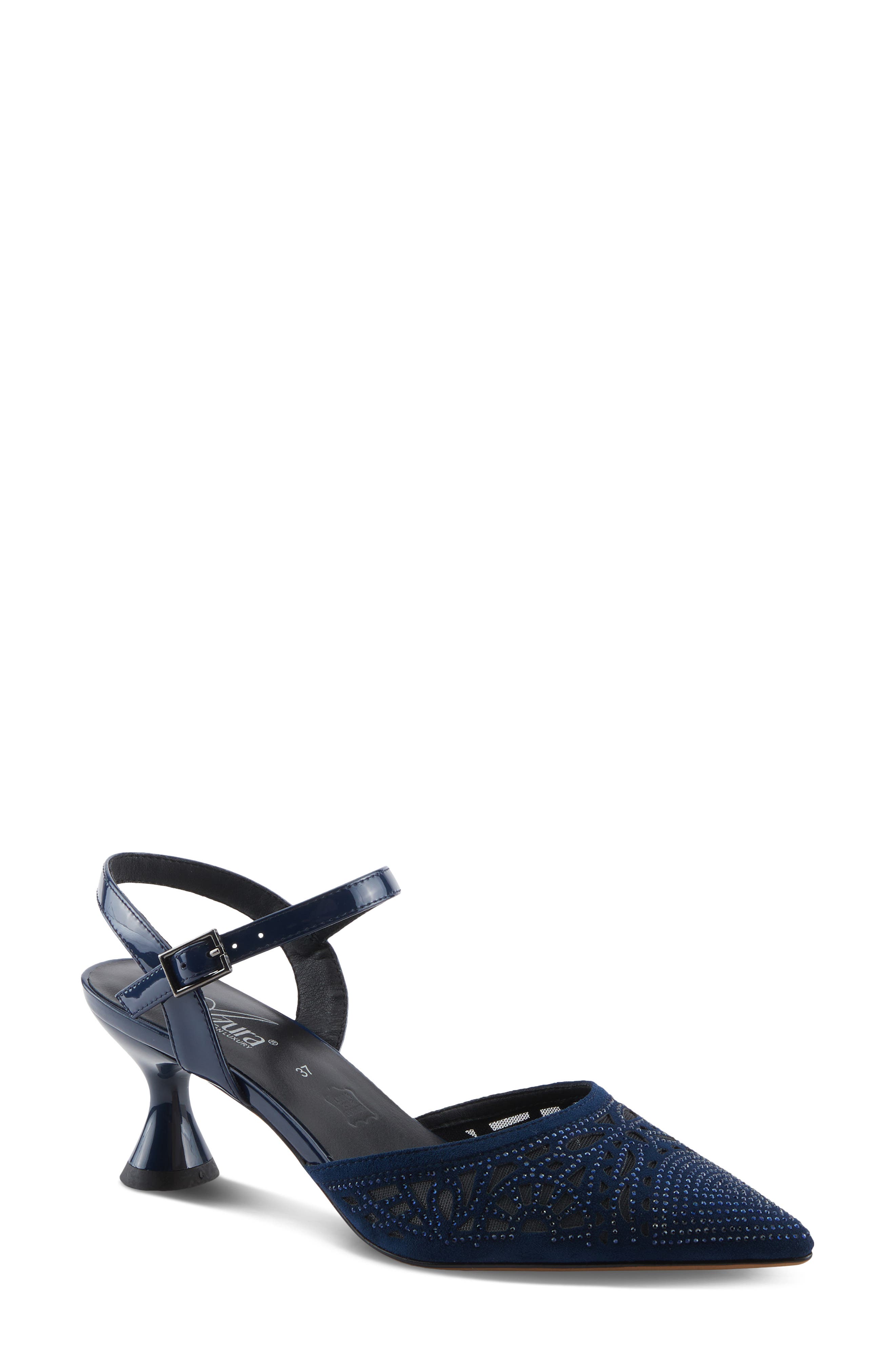 Delicate Rhinestone Pump, Main, color, NAVY