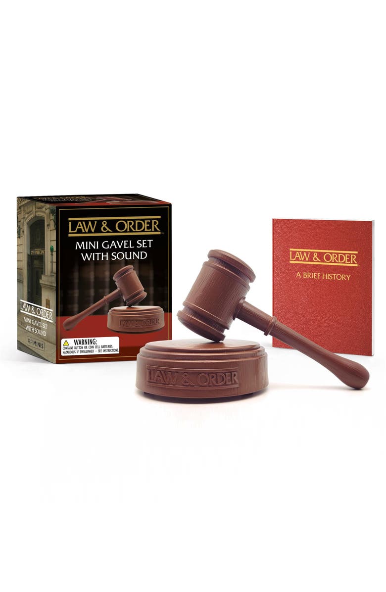 Hachette Books 'Law & Order' Mini Sound-Making Gavel Set, Main, color, Multi