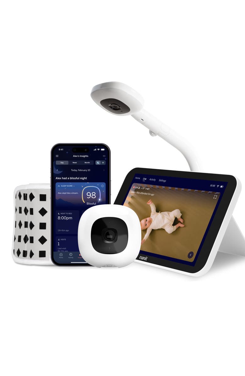 Nanit Smart Baby Monitor System, Main, color, White