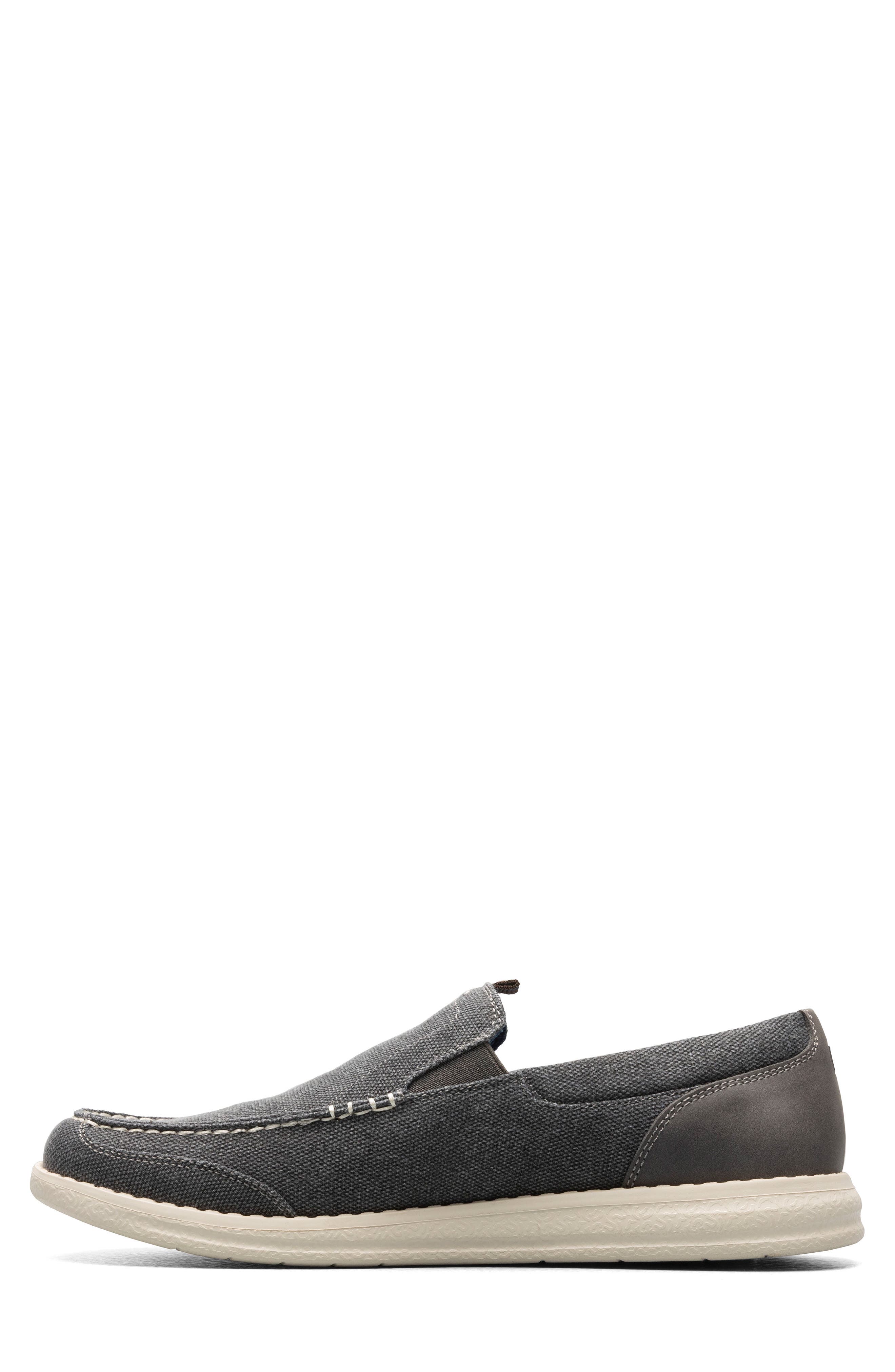 NUNN BUSH Brewski Organic Cotton Slip-On Sneaker- Wide Width Available, Alternate, color, Gunmetal