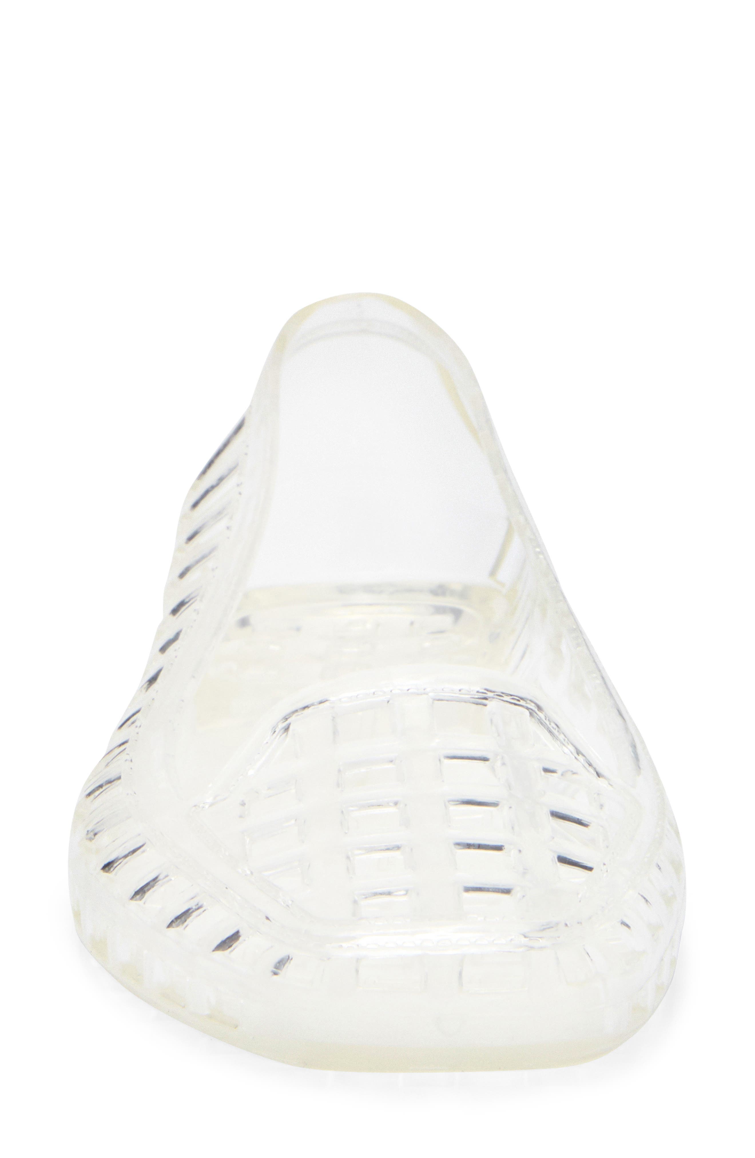 Jeffrey Campbell Sunnie Jelly Loafer Flat, Alternate, color, Clear