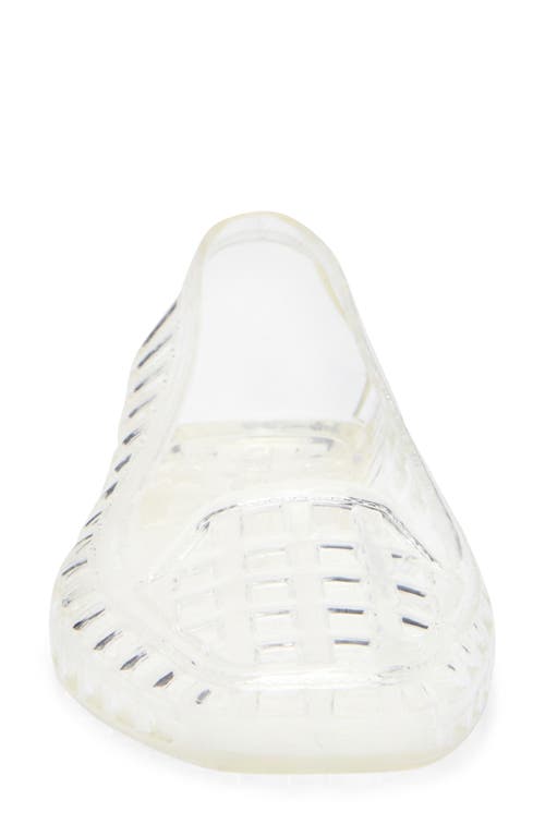 Jeffrey Campbell Sunnie Jelly Loafer Flat In Transparent