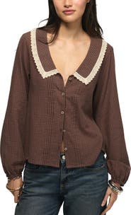 Lucky Brand Lace Collar Shirt