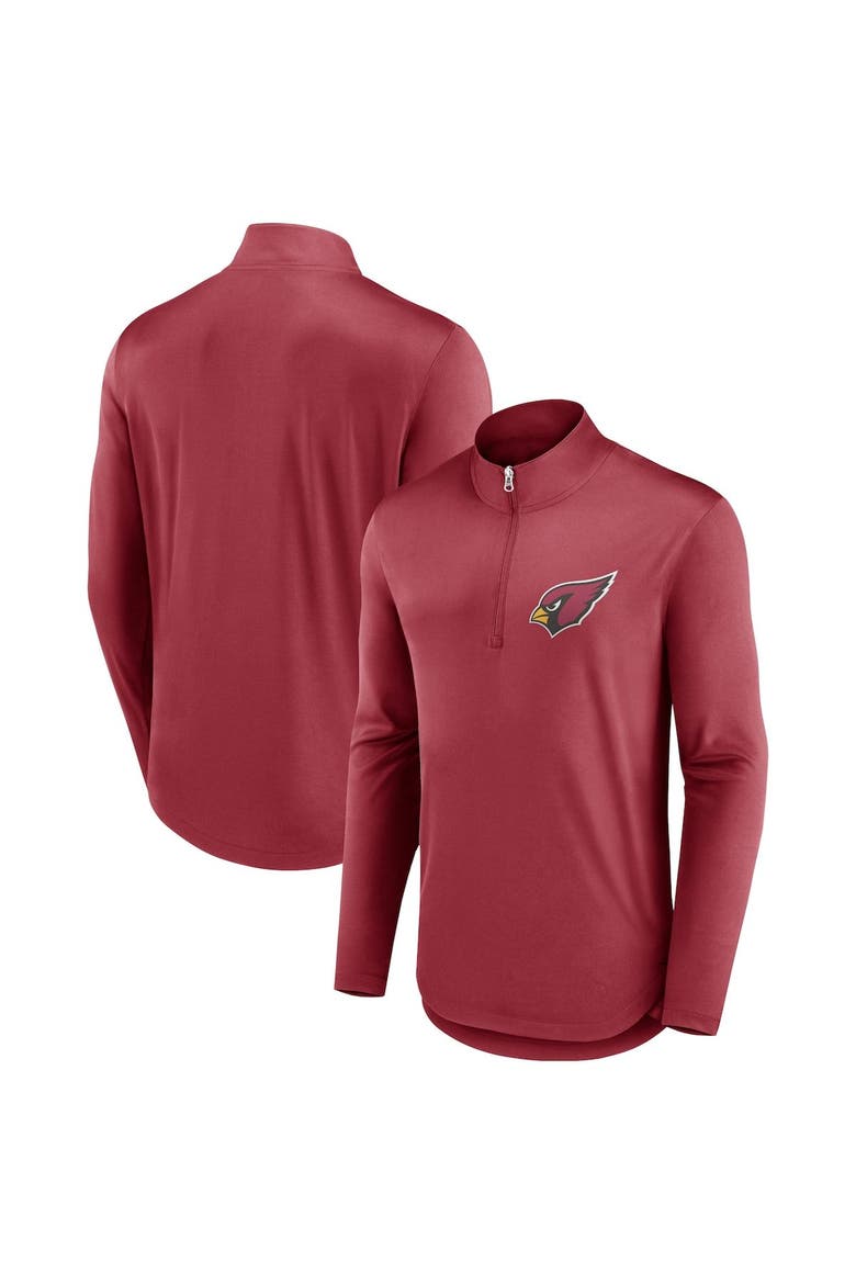 Men's Fanatics Branded Cardinal Arizona Cardinals Tough Minded Quarter-Zip Top, Main, color, Cardinal