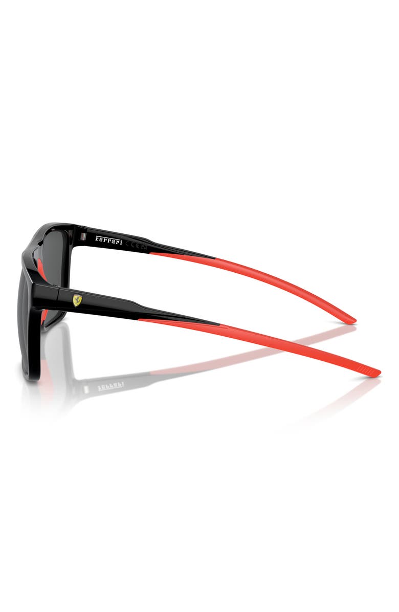 Scuderia Ferrari x Scuderia Ferrari 58mm Square Sunglasses, Alternate, color, Black