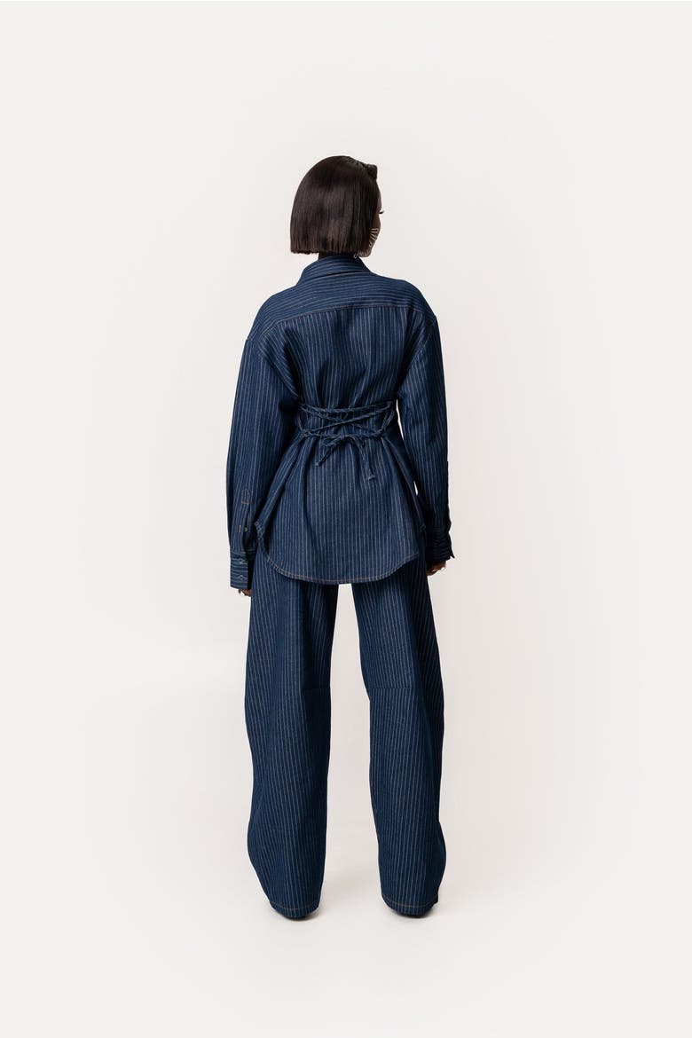 Rue Button Up Shirt, Alternate, color, Denim