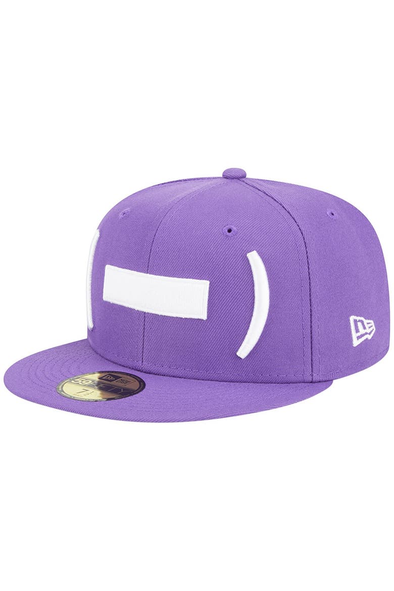 Men's New Era Purple Winston-Salem Dash Theme Nights Hyphen  59FIFTY Fitted Hat, Main, color, Purple