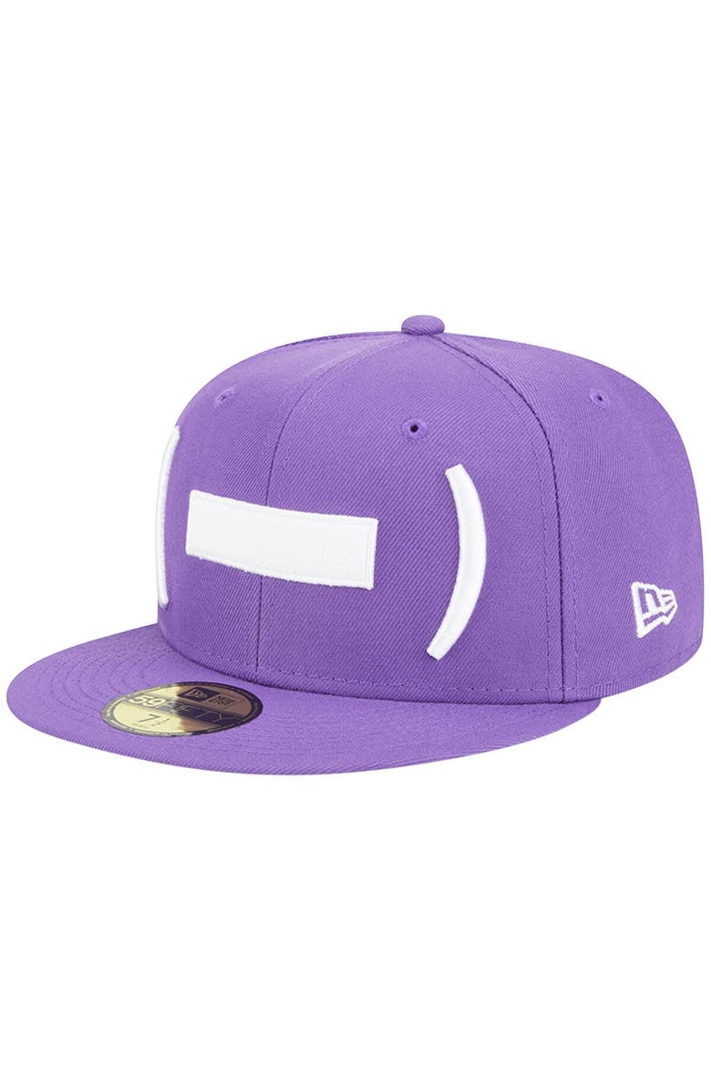 New Era Men's New Era Purple Winston-Salem Dash Theme Nights Hyphen  59FIFTY Fitted Hat, Main, color, Purple