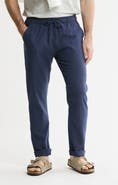 JACHS Linen Blend Drawstring Pants