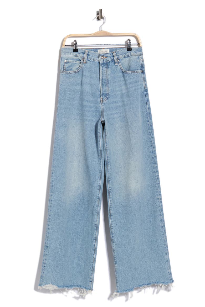 The Collegiate High Rise Raw Edge Jeans, Main, color, BRINE NEW FRAY