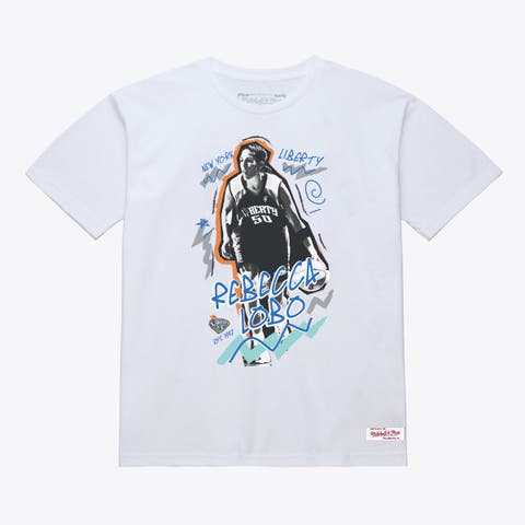 Unisex Mitchell & Ness Rebecca Lobo White New York Liberty Chalked Up T-Shirt - Court Origins