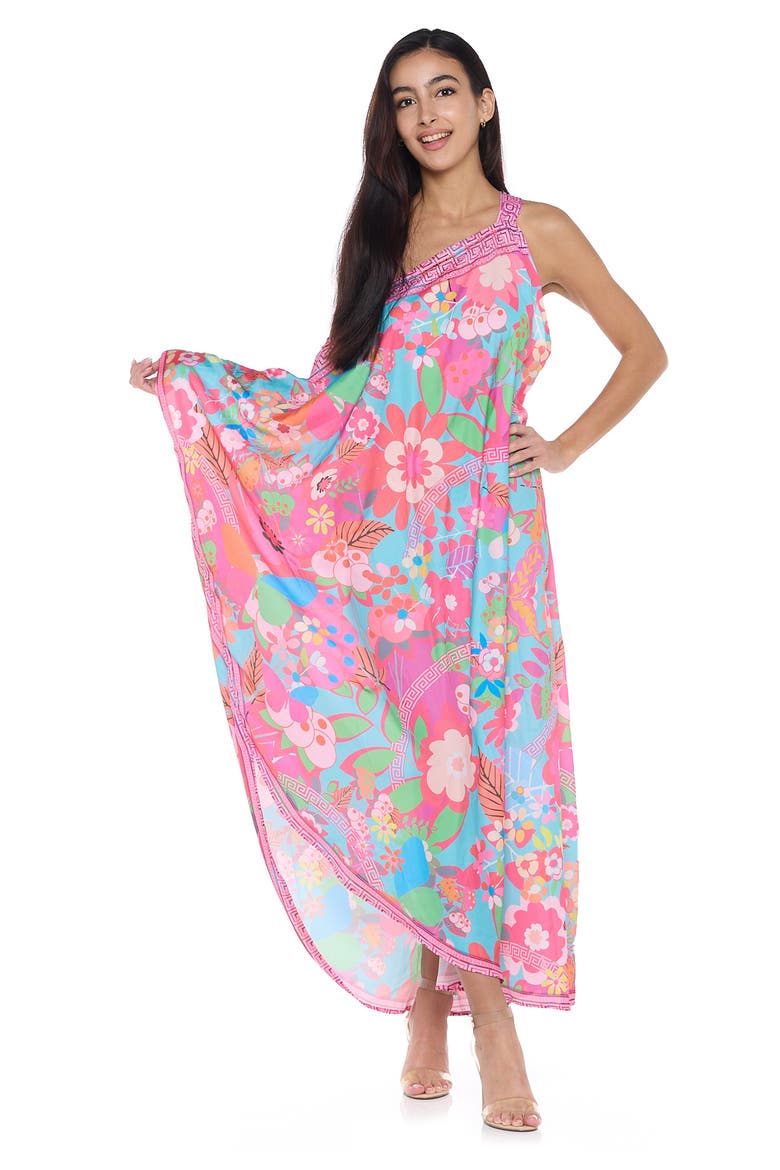 Asymmetrical One-Shoulder Neck Cover-Up, Alternate, color, PINK
