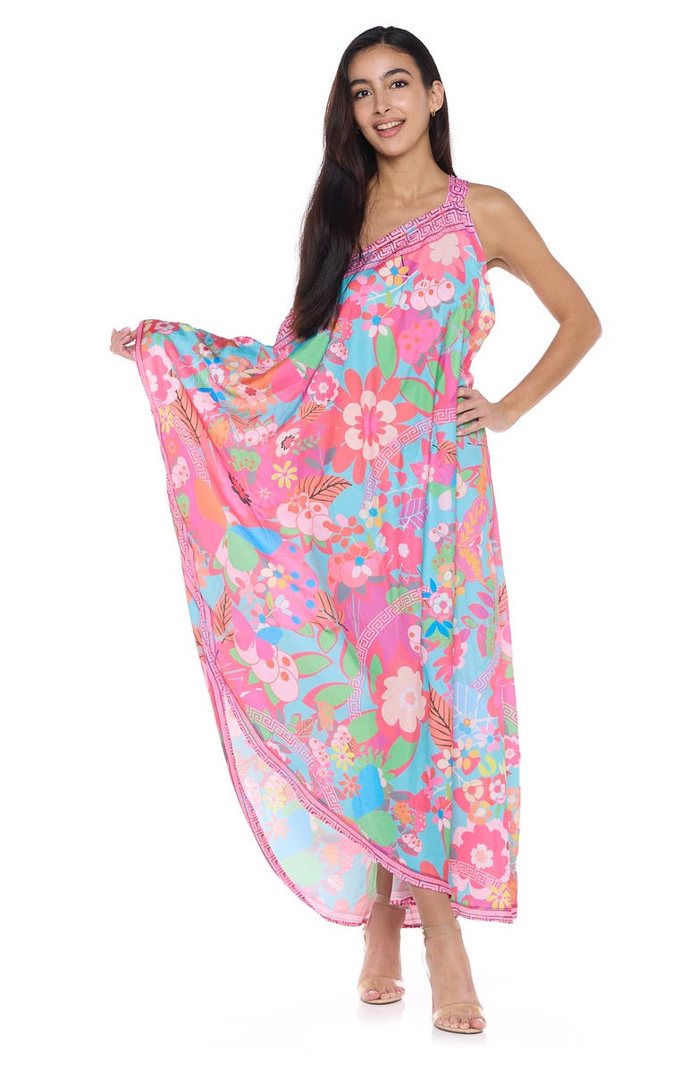 RANEES Asymmetrical One-Shoulder Neck Cover-Up, Alternate, color, Pink