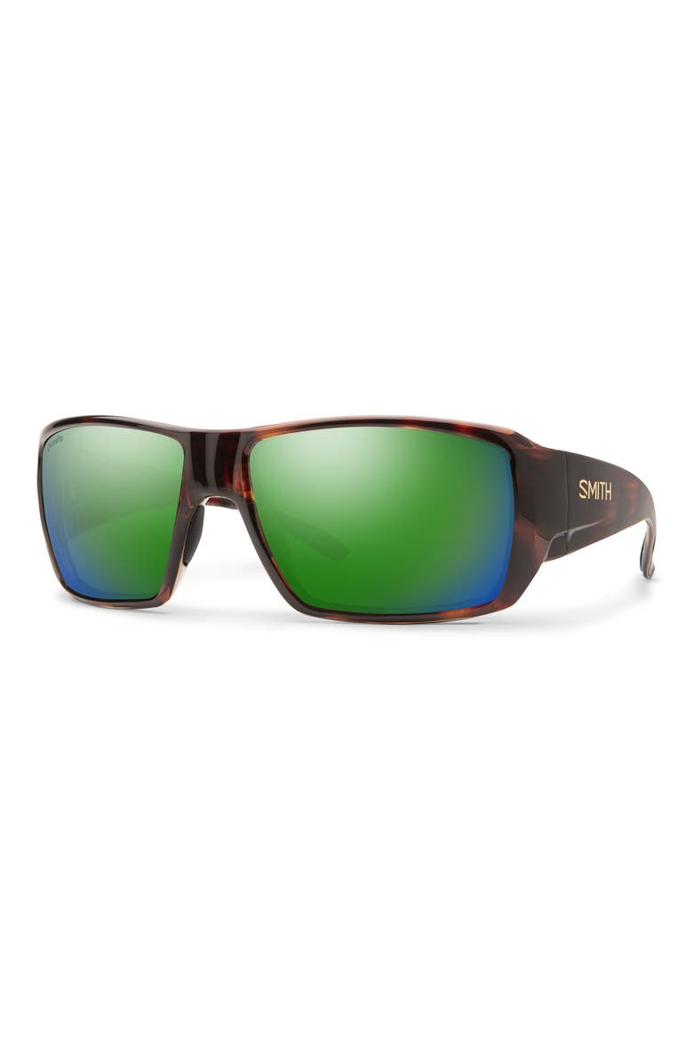 Guide's Choice 58mm ChromaPop™ Polarized Wraparound Sunglasses, Alternate, color, TORTOISE / GREEN