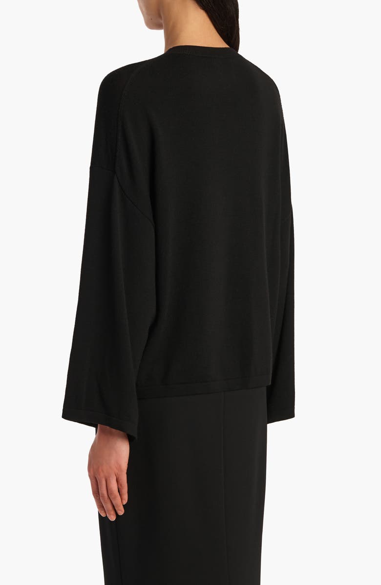Khaite Darcy Merino Wool Sweater, Alternate, color, Black